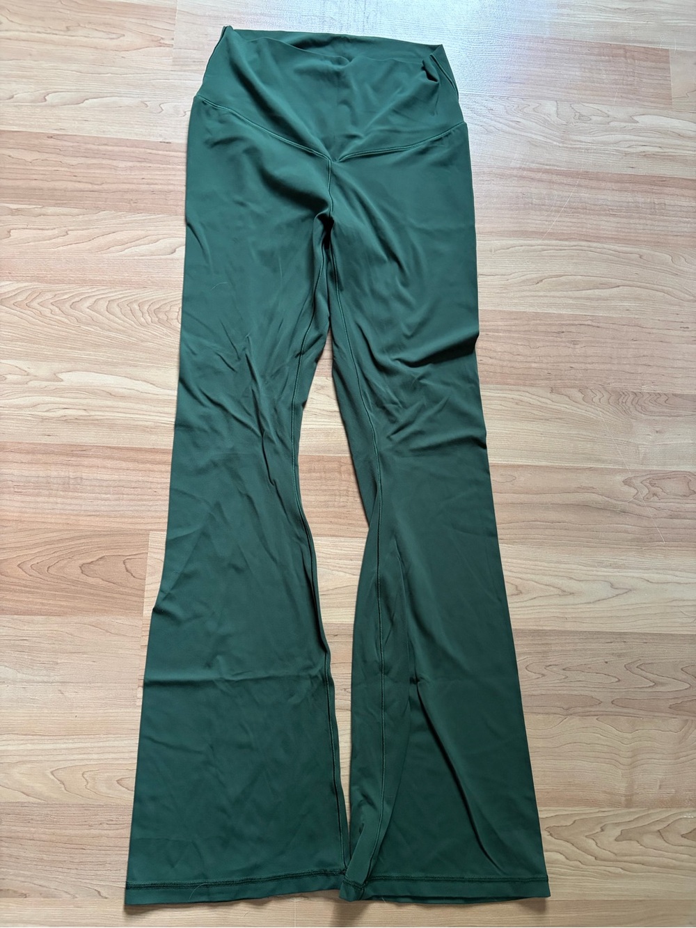 AERIE High-Waist Flared Active Pants - Dark Green